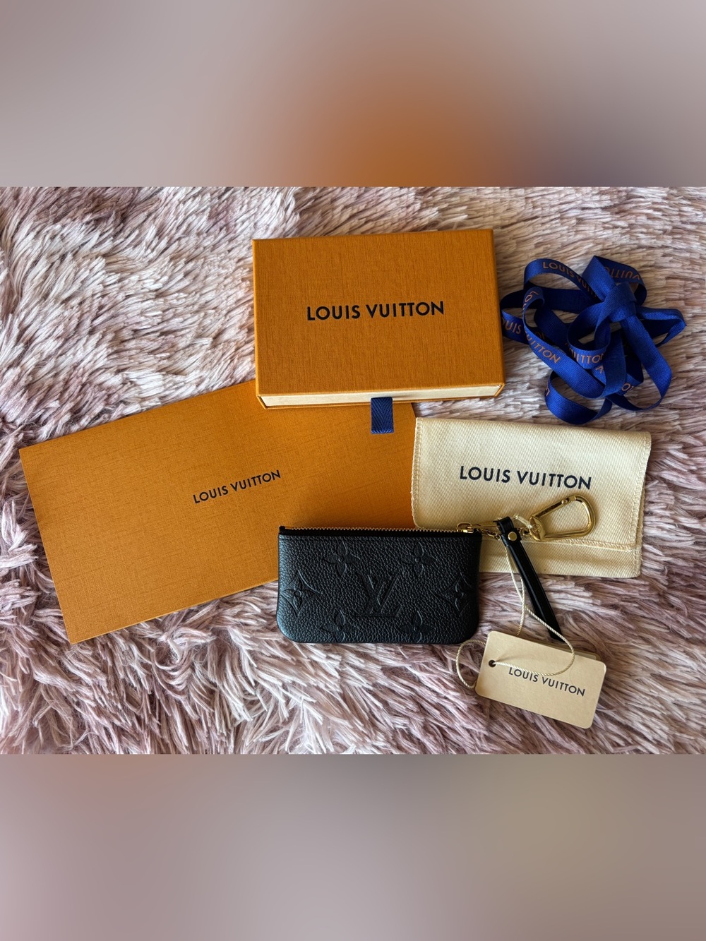 Louis Vuitton Monogram Empriente Leather Key Pouch Black